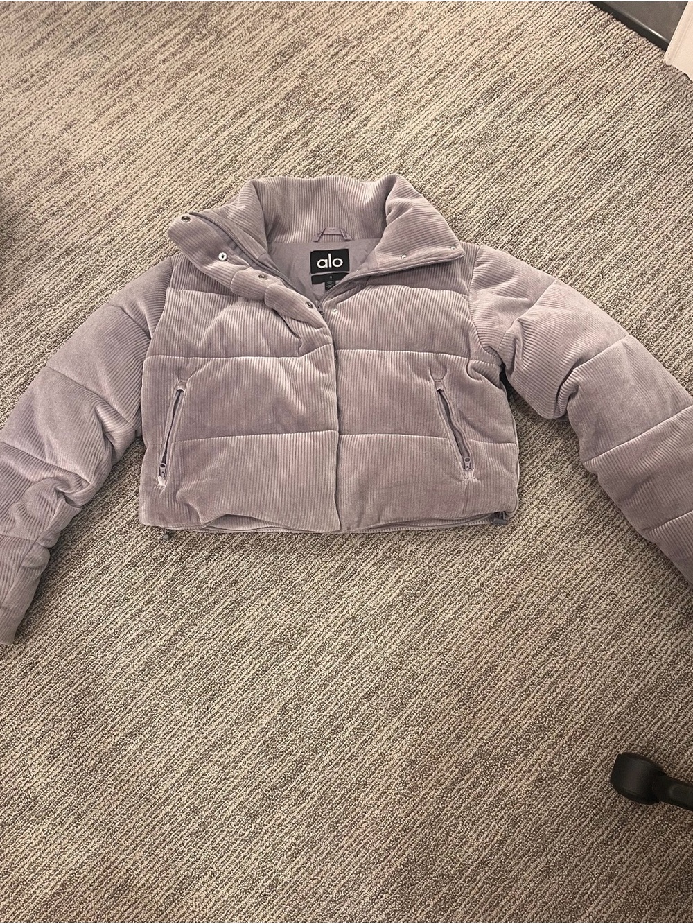ALO Yoga Cropped Jacket in Dusty Mauve